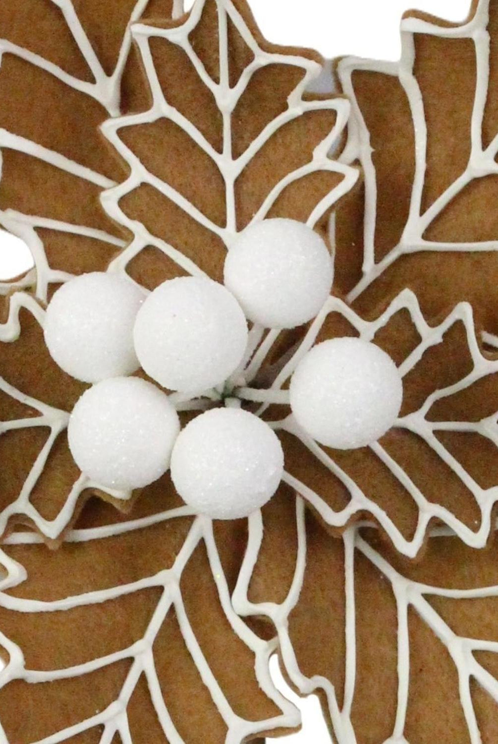 13" Gingerbread Poinsettia Pick