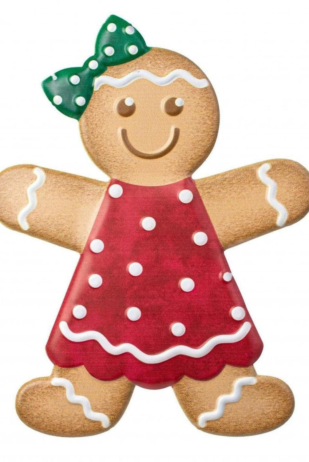 Shop For 13" Metal Embossed Gingerbread: Girl (Red)