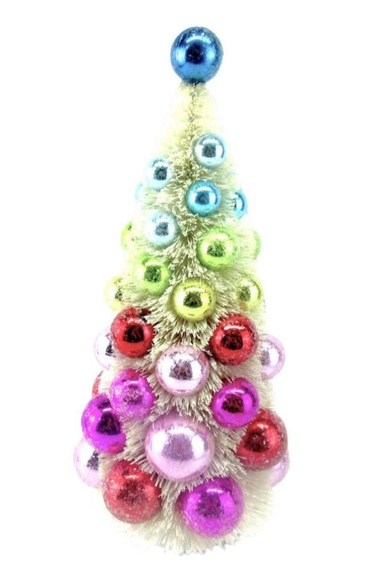 Shop For 13" Rainbow Bottlebrush Ball Tree by December Diamonds