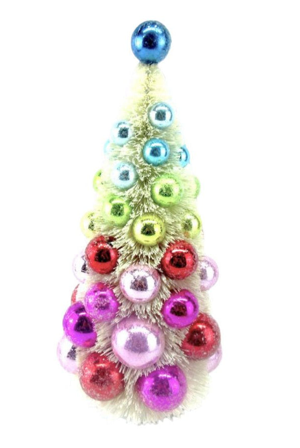 Shop For 13" Rainbow Bottlebrush Ball Tree by December Diamonds