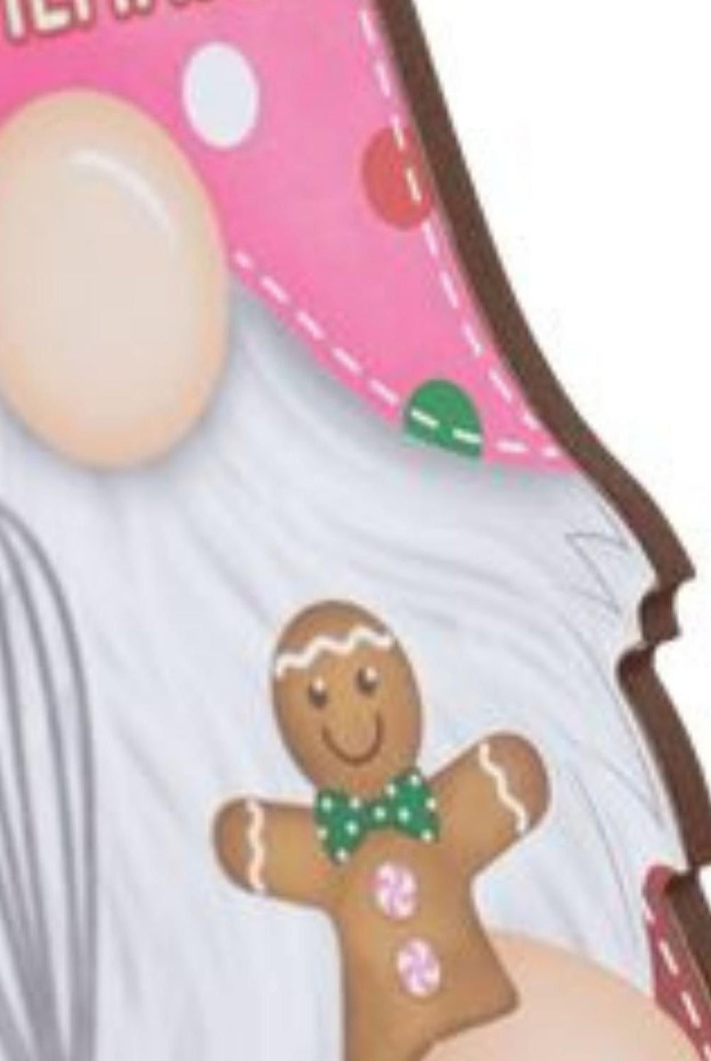 13" Wooden Gnome Shaped Sign: Happiness Gnomemade