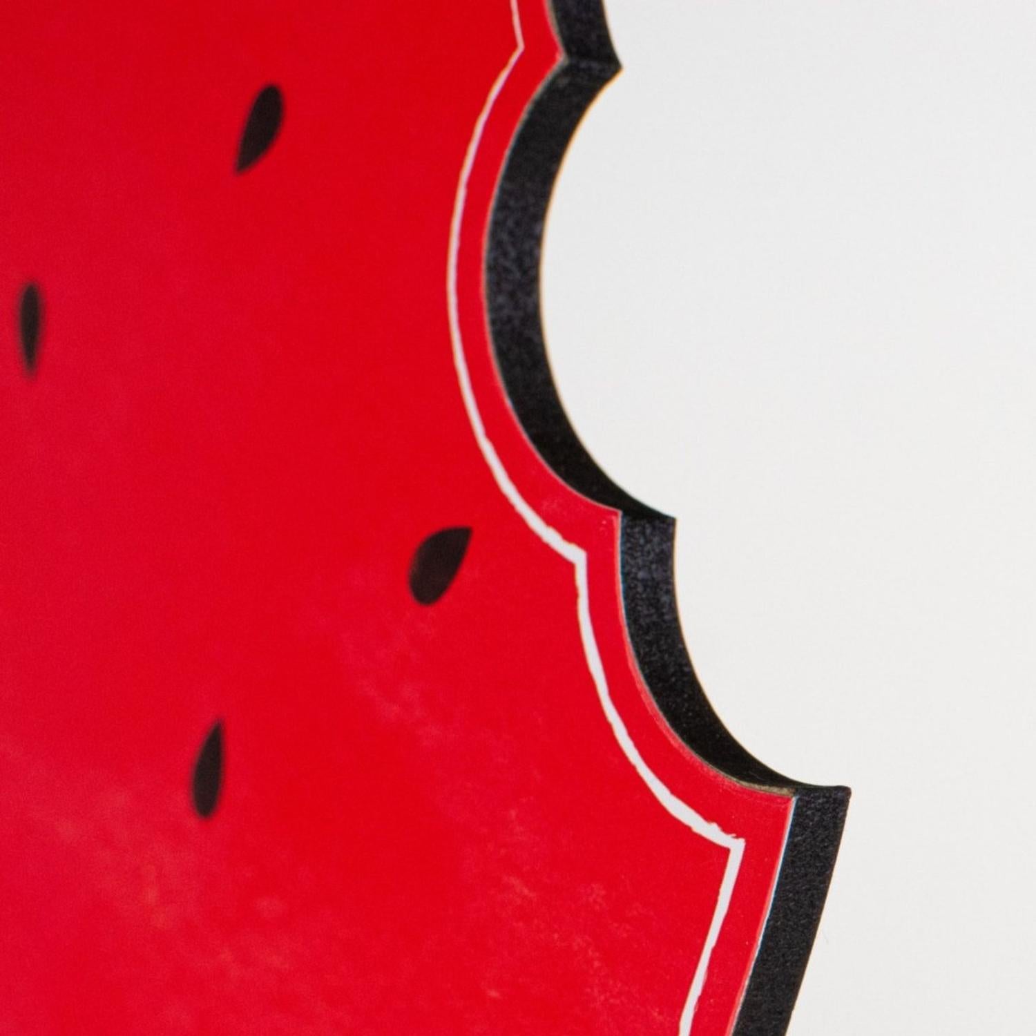 13" Wooden Popsicle Sign: Melon