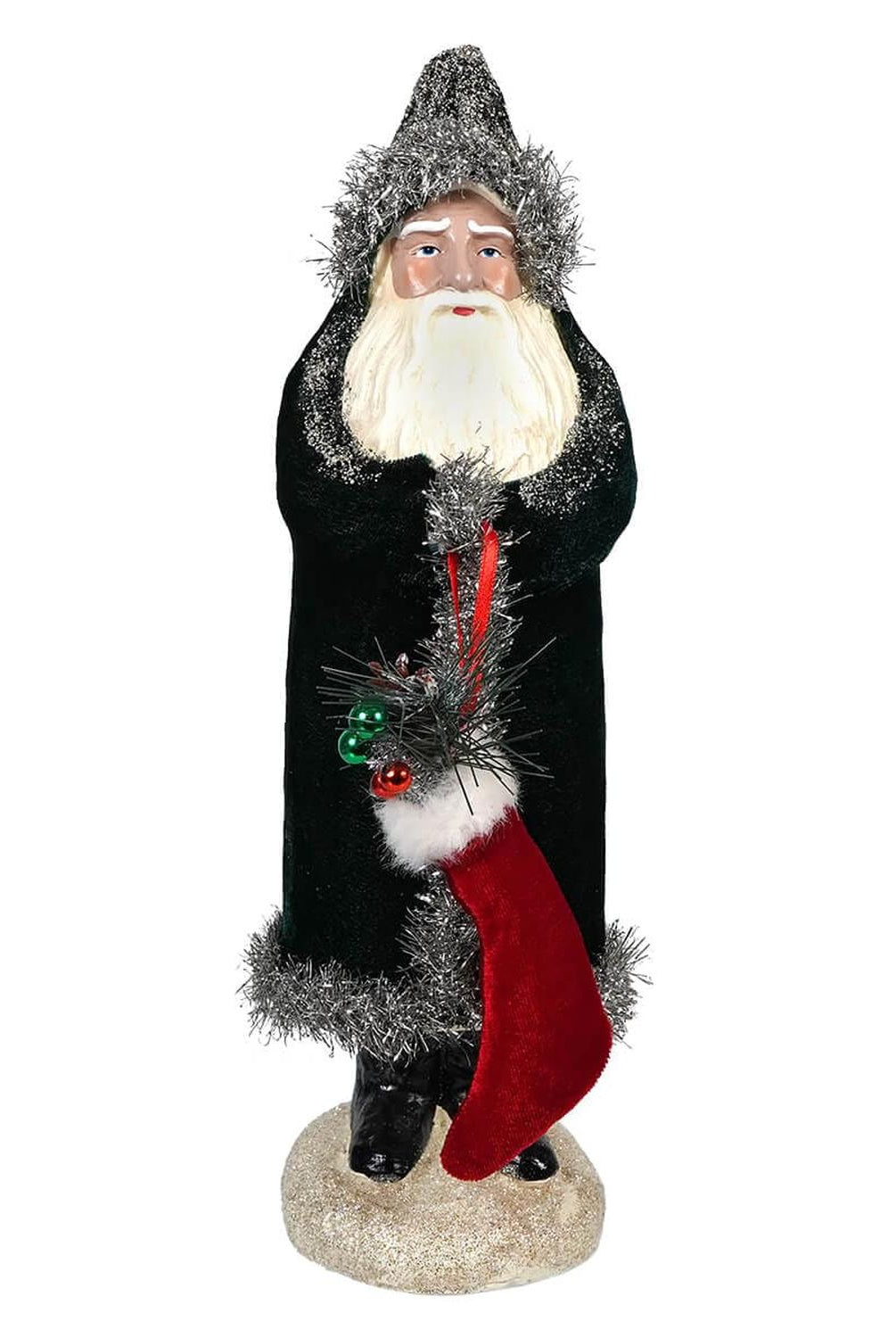 13.25" Velvet Belsnickle Santa