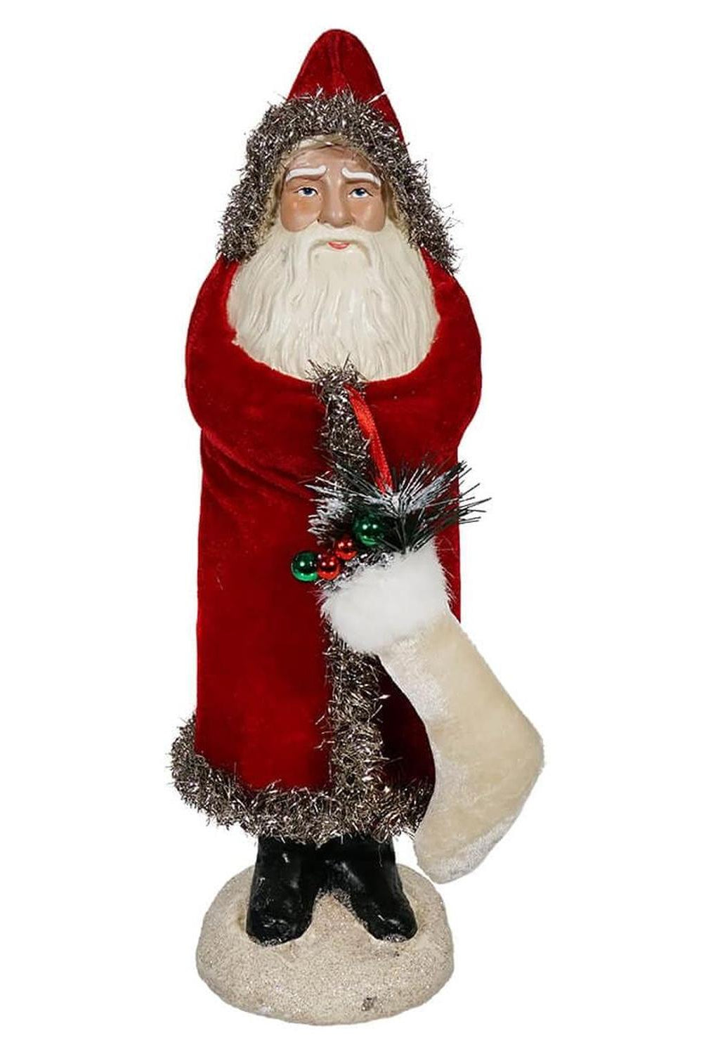 13.25" Velvet Belsnickle Santa