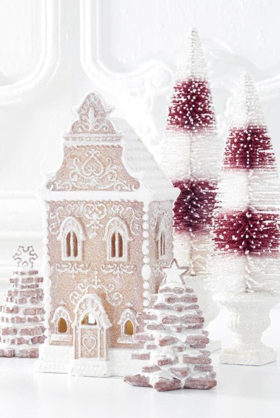 Shop For 13.5in Brown Glittered LED Gingerbread House
