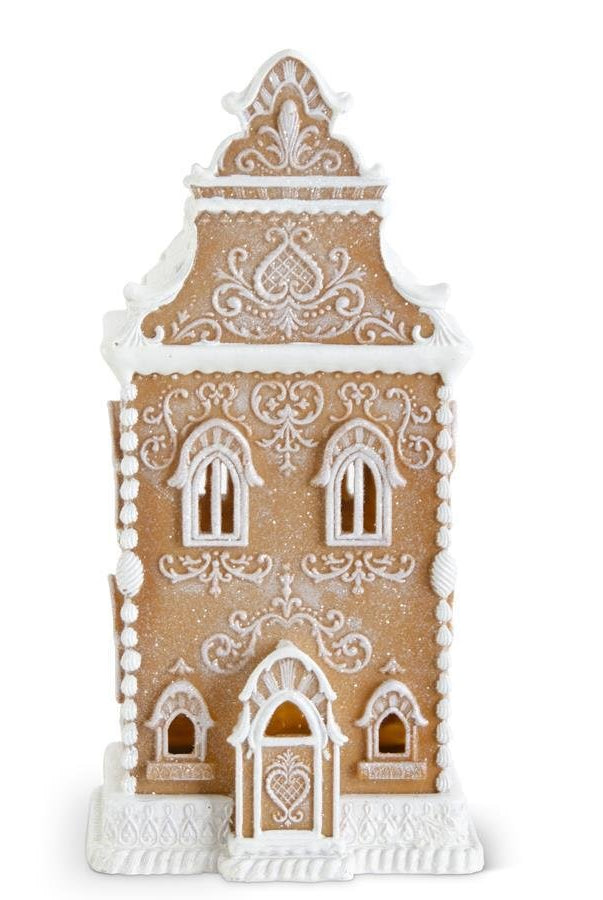 Shop For 13.5in Brown Glittered LED Gingerbread House