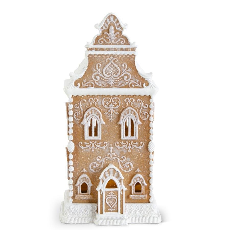 Shop For 13.5in Brown Glittered LED Gingerbread House