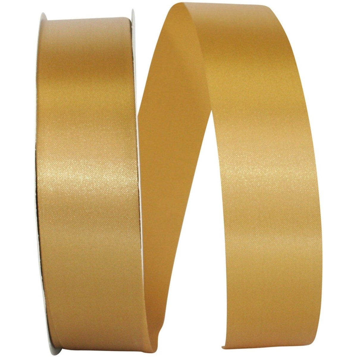 Shop For 1.38in Satin Supreme Non - Wired Ribbon: Antique Gold (100 Yards)