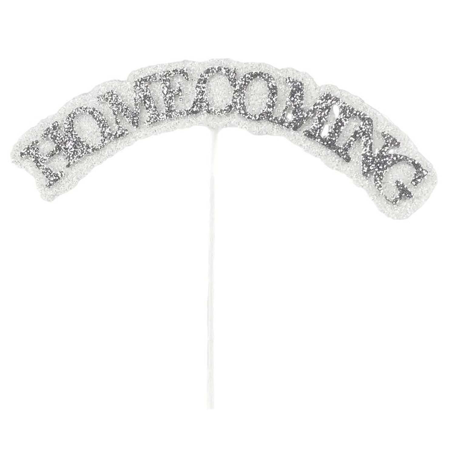 Shop For 13in Glitter Homecoming Pick: Silver