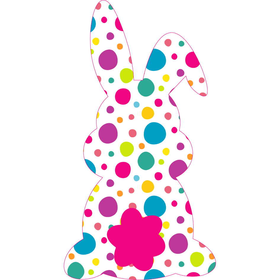 Shop For 13in Waterproof Sign: Floppy Ear Polka Dot Bunny
