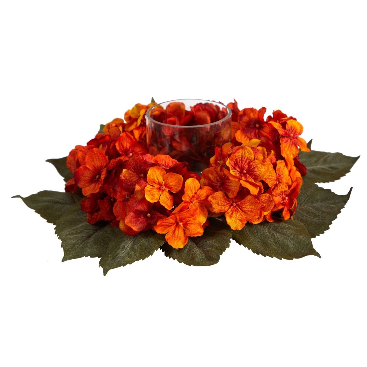 Shop For 14” Autumn Hydrangea Artificial Candelabrum Arrangement