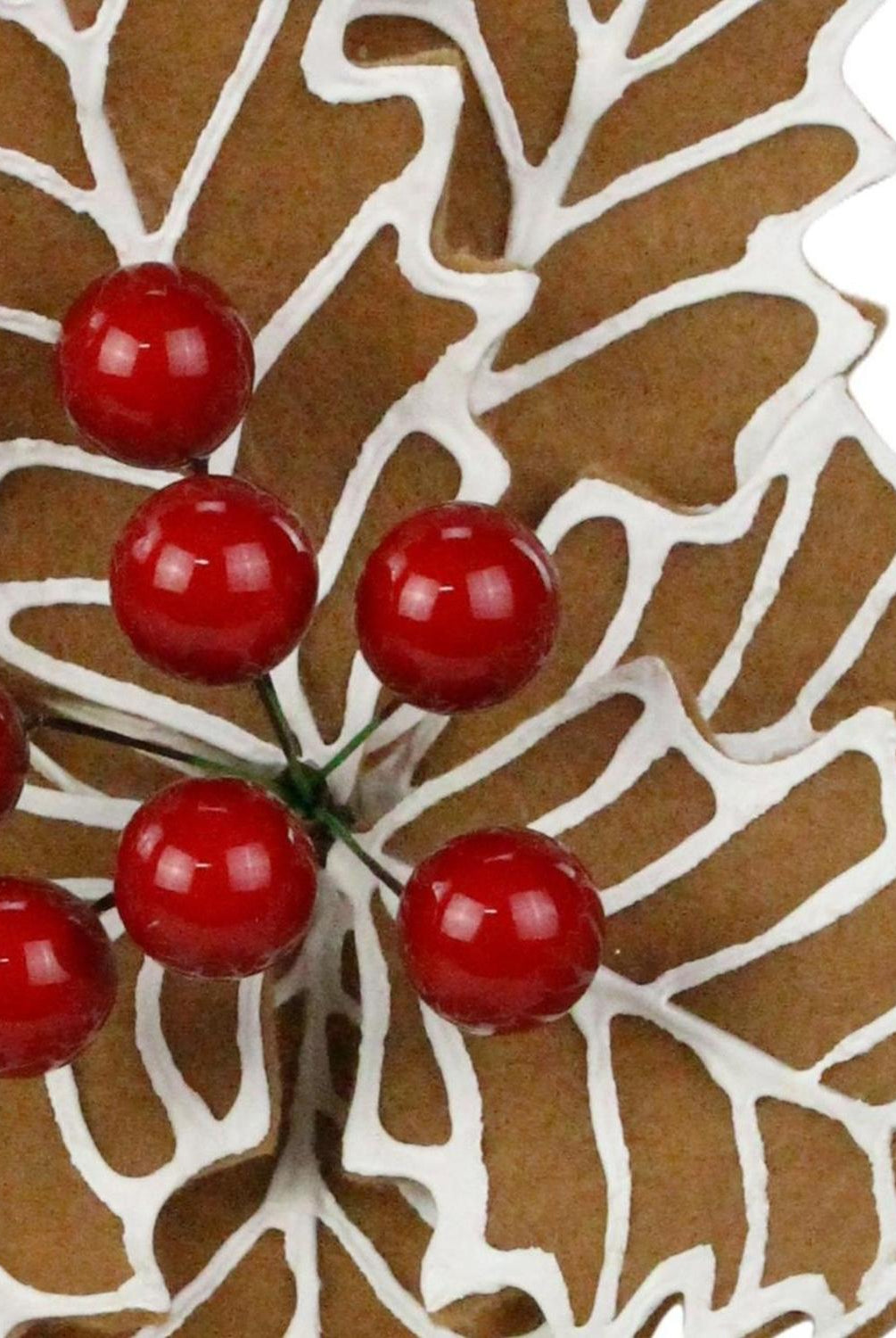 14" Gingerbread Poinsettia Stem