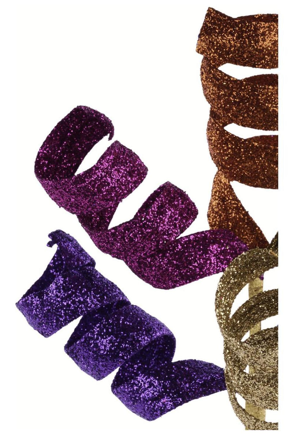 14" Glitter Curl Pick: Fiesta