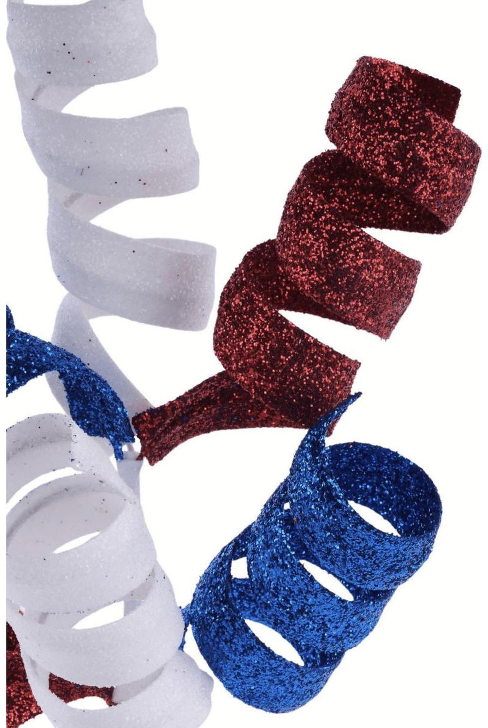 14" Glitter Curl Pick: Patriotic