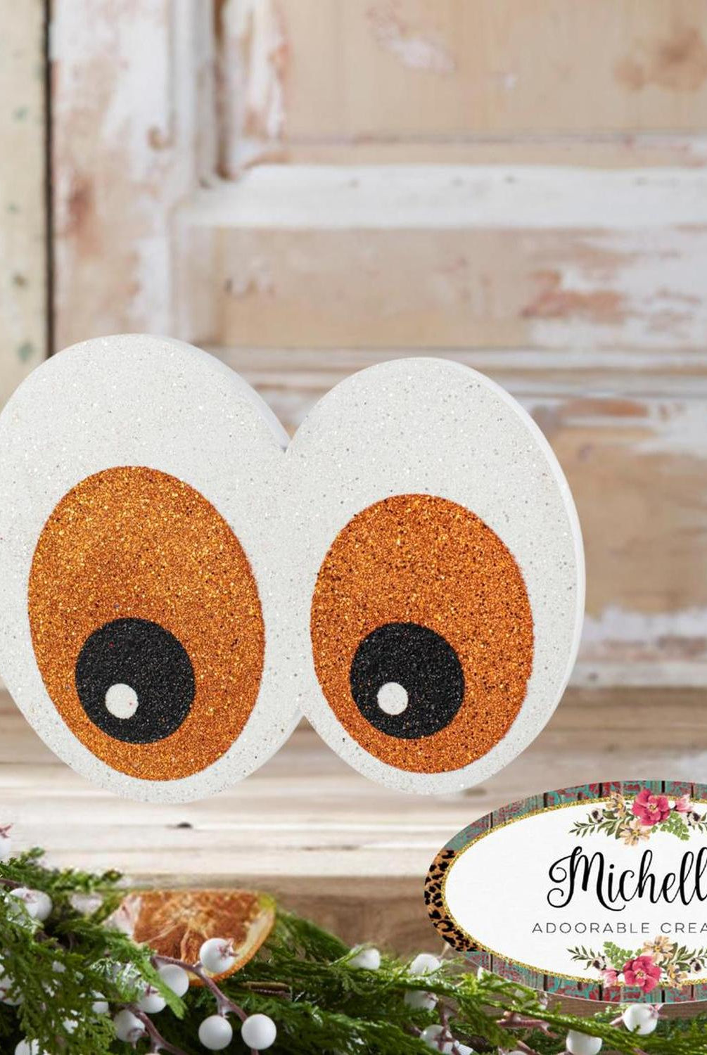 Shop For 14" Glitter Eyeballs Ornament Hanger: Orange