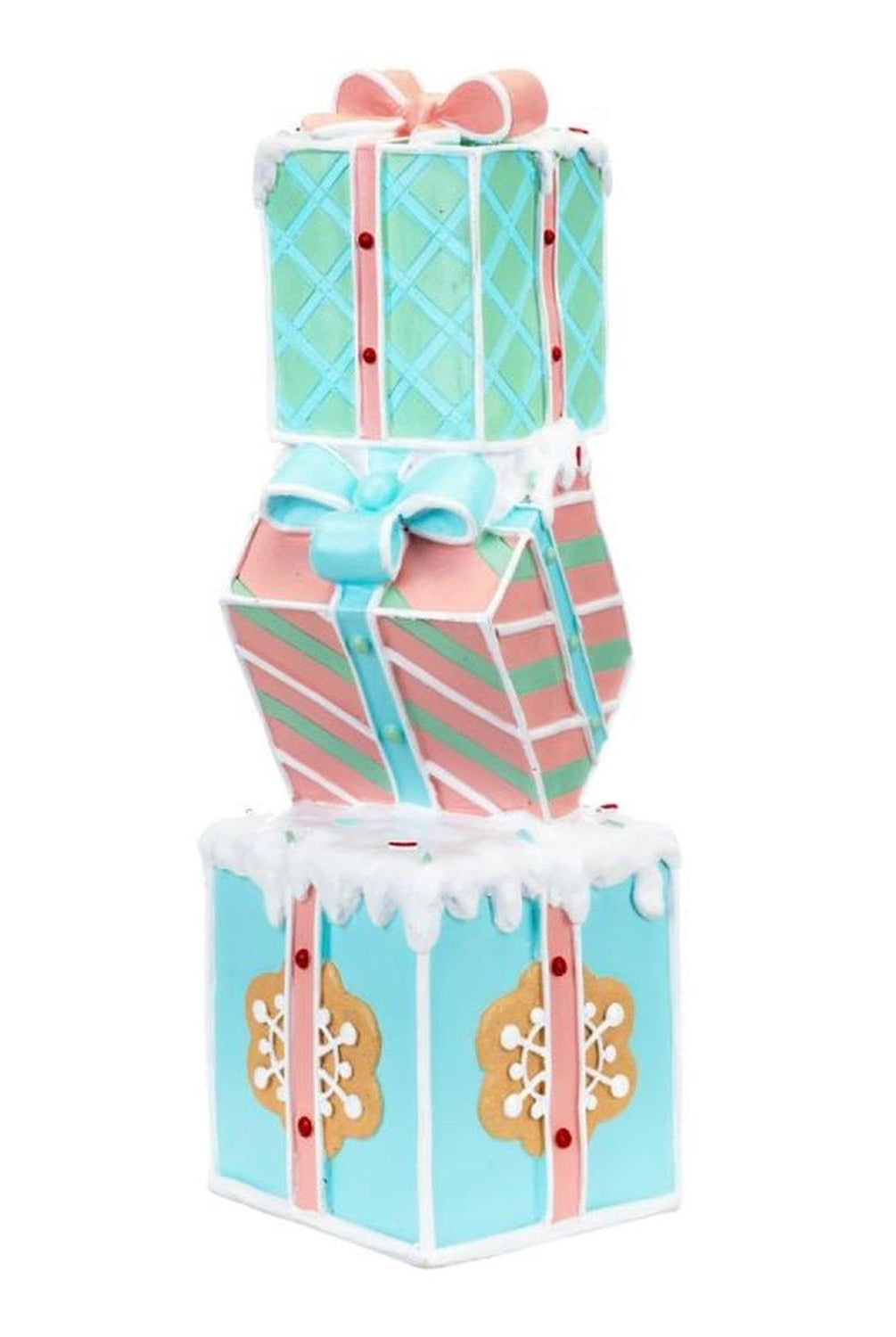 14" Pastel Stacking Christmas Gift Boxes