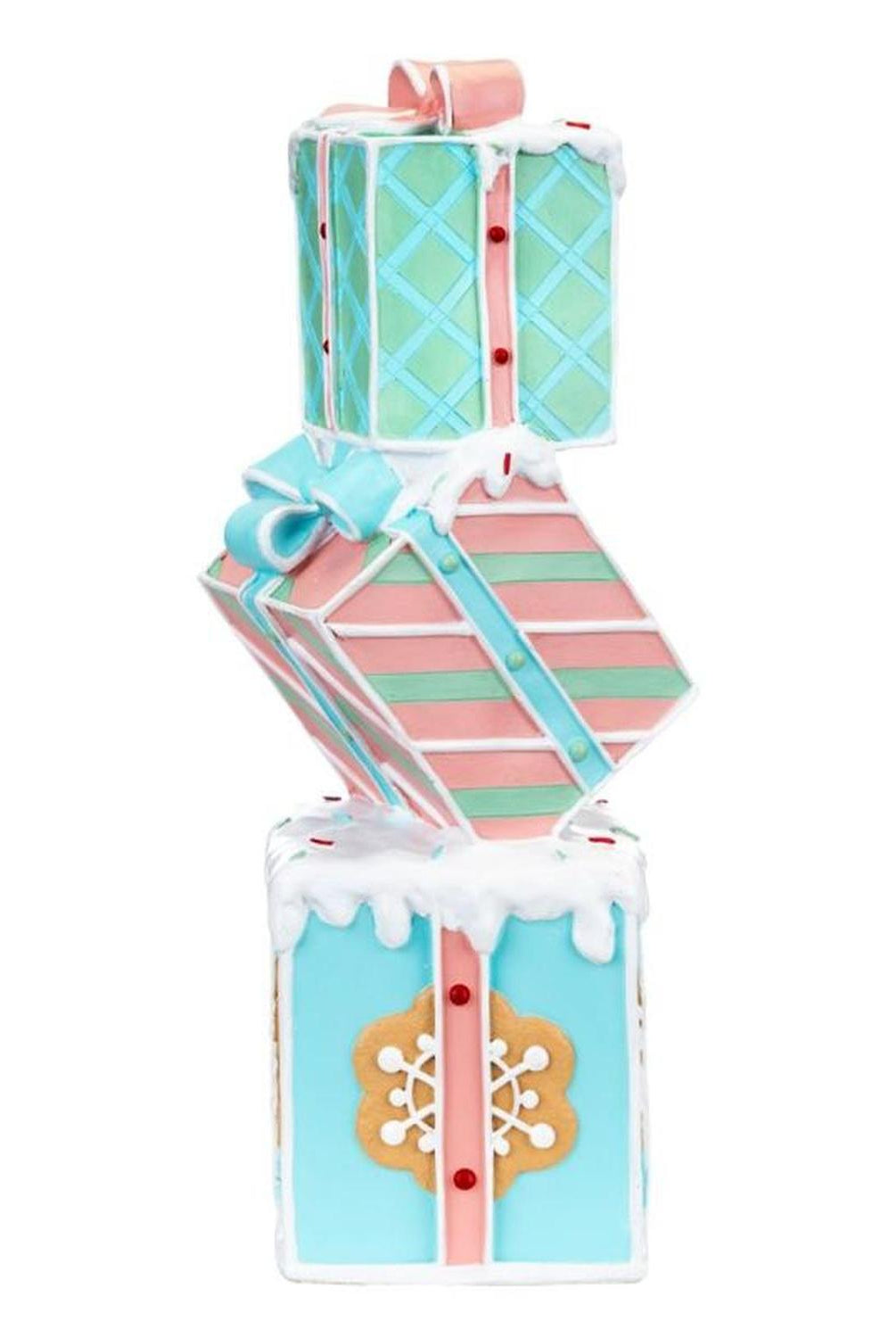 14" Pastel Stacking Christmas Gift Boxes