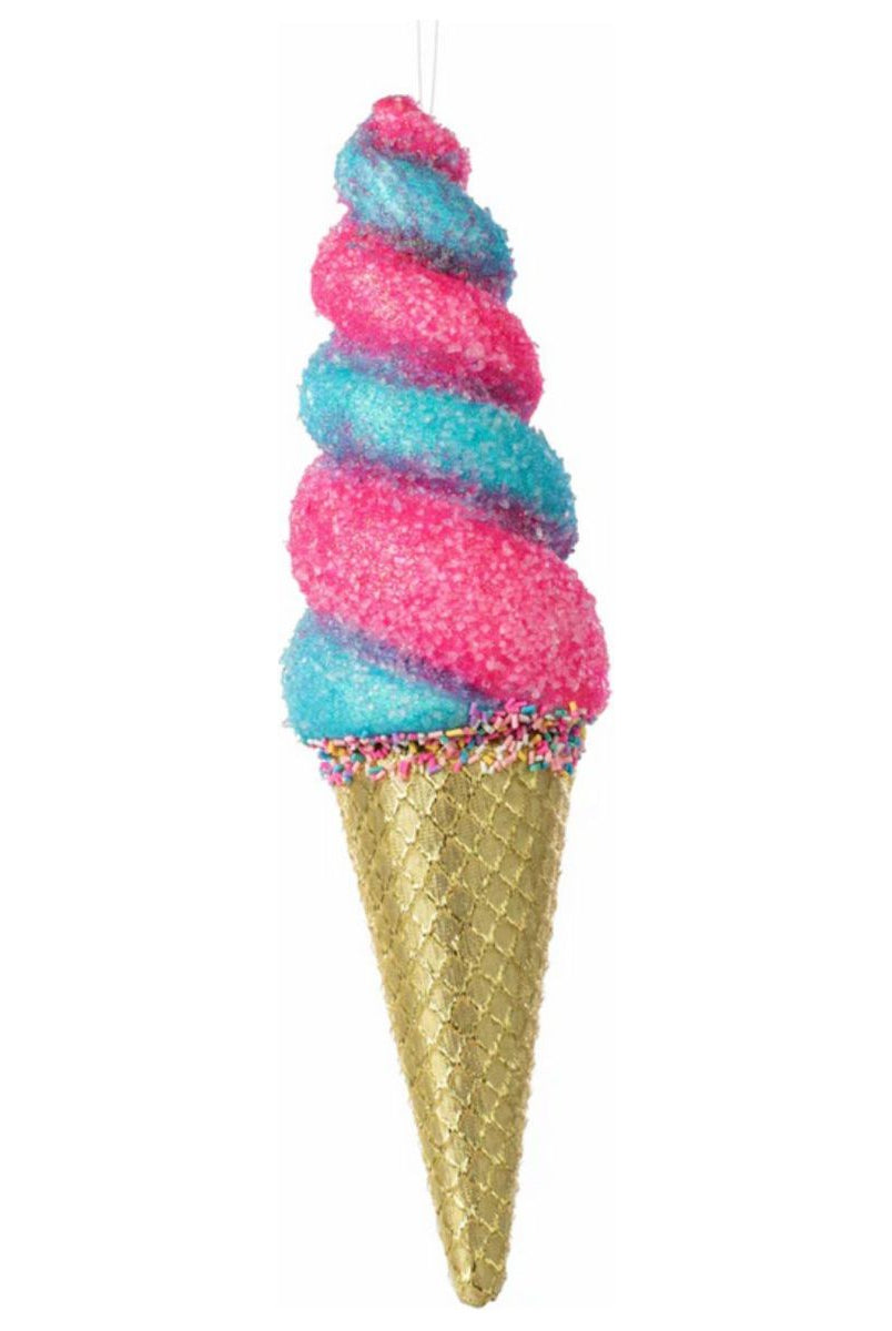 Shop For 14" Swirl Ice Cream Cone Ornament: Pink/Blue