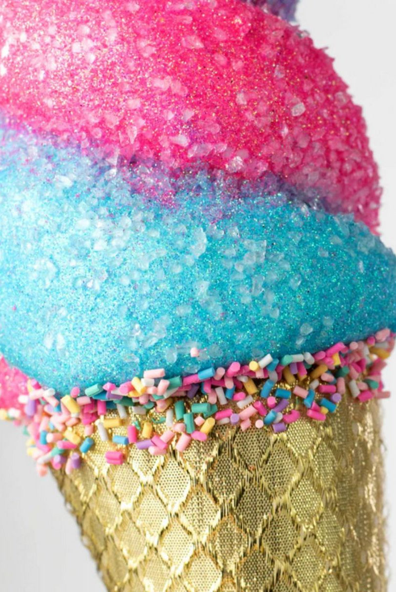 Shop For 14" Swirl Ice Cream Cone Ornament: Pink/Blue