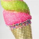 Shop For 14" Swirl Ice Cream Cone Ornament: Pink/Lime Green