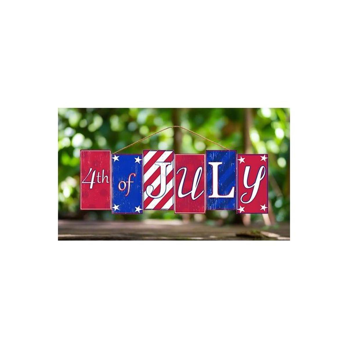 Shop For 14" Wooden Block Sign: Happy 4th of July