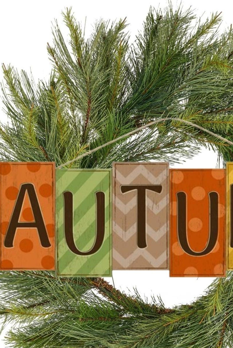 Shop For 14" Wooden Sign: Autumn Block