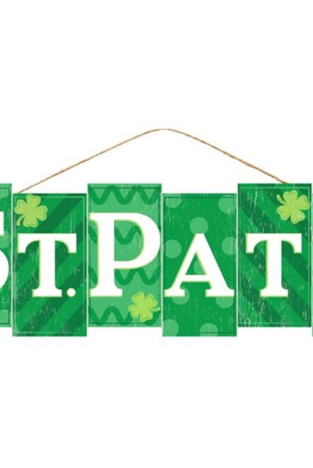 14" Wooden Sign: St. Pat's Blocks