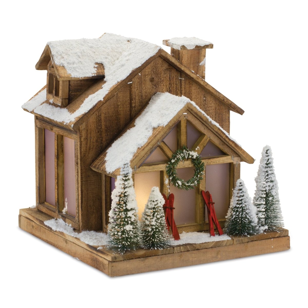 Shop For 14.25" Vintage Ski Lodge Lighted Display at Michelle's aDOORable Creations