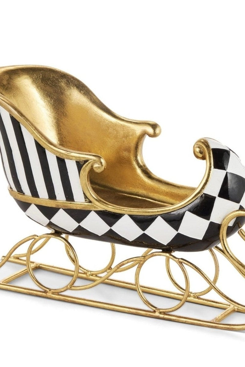Shop For 14.5in Black and White Checkered Sleigh