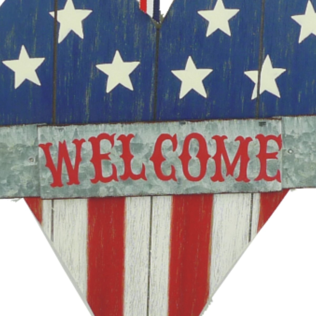 Shop For 14in July Fourth Heart Welcome Sign
