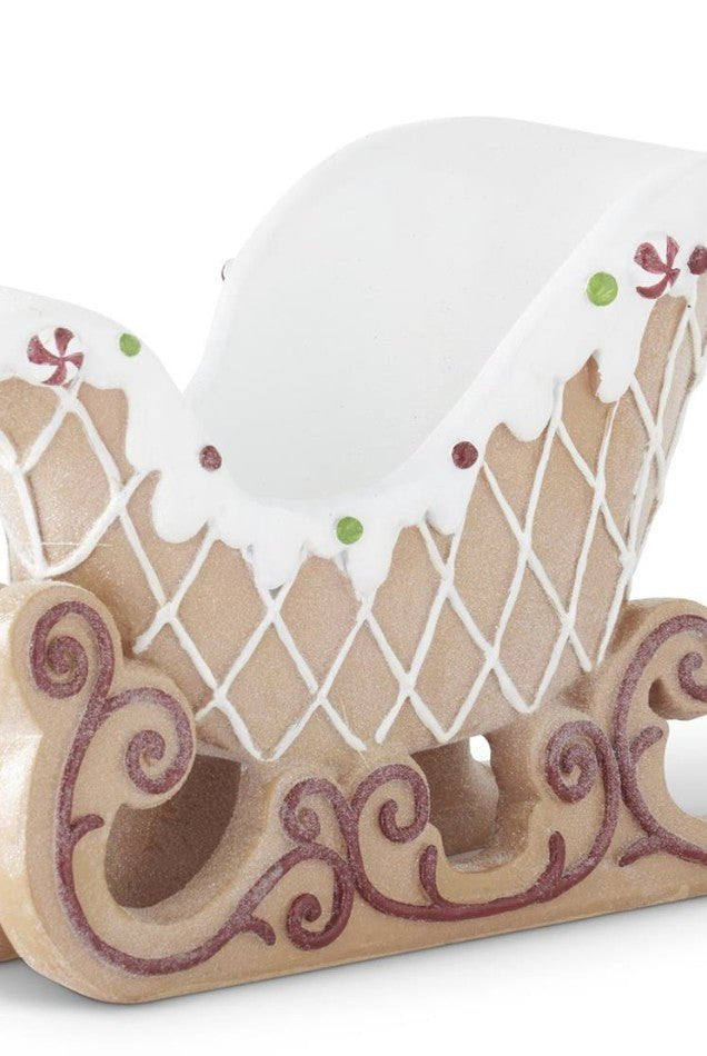 Shop For 14in Resin Frosted Gingerbread Sleigh