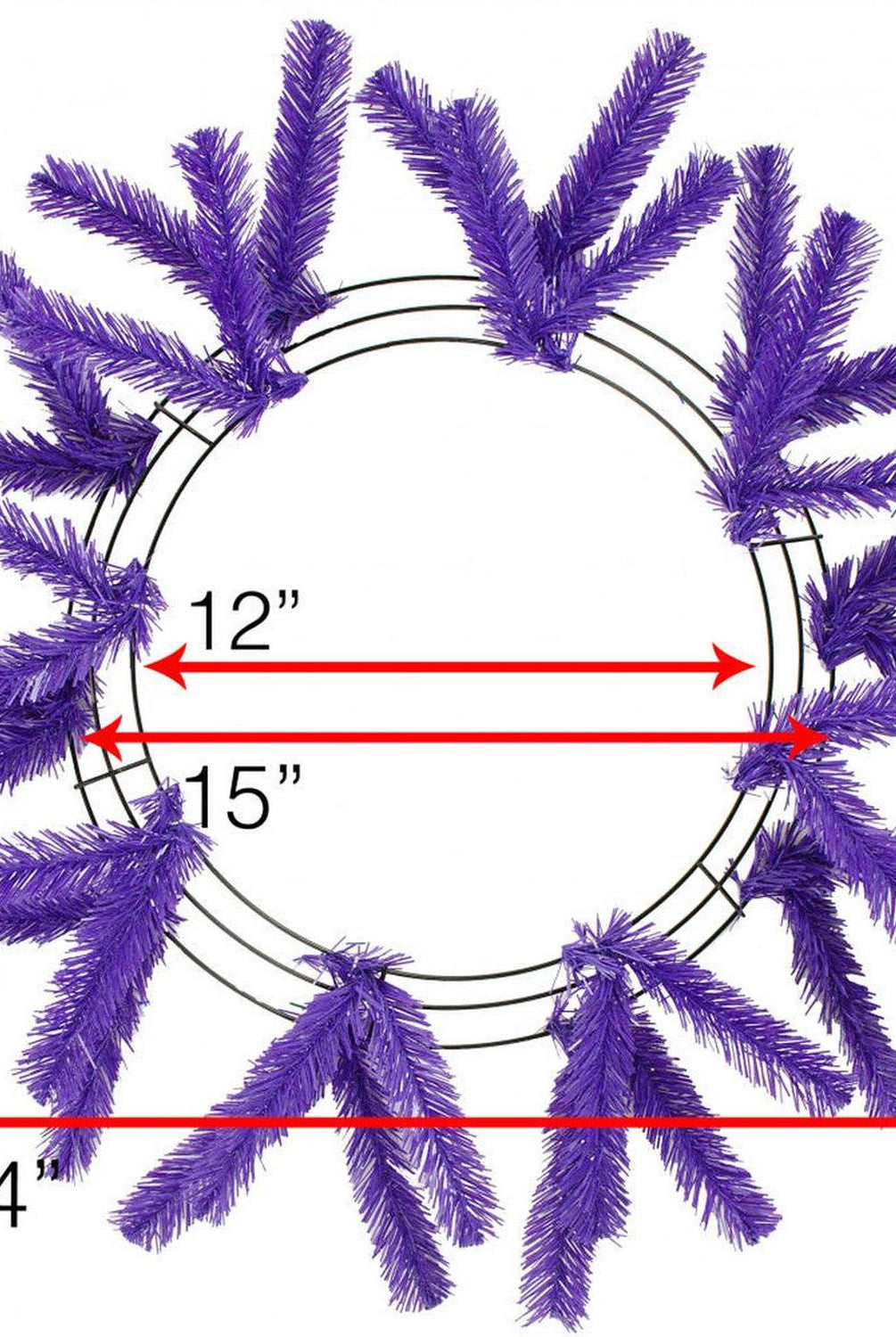 15-24" Work Wreath Form: Purple