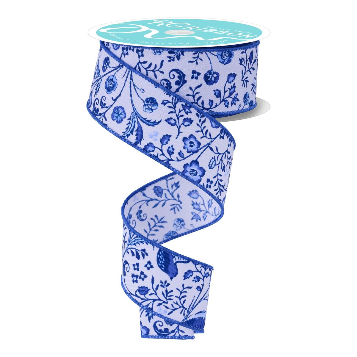 Shop For 1.5" Asian Chinoiserie Ribbon: Blue (10 Yards)