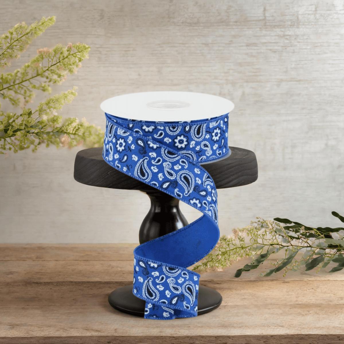 Shop For 1.5" Bandana Ribbon: Royal Blue (10 Yards)