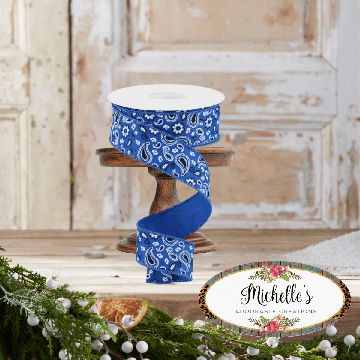 Shop For 1.5" Bandana Ribbon: Royal Blue (10 Yards)