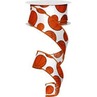 Shop For 1.5" Basketball Ribbon: Orange & Black (10 Yards) at Michelle's aDOORable Creations