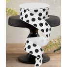 Shop For 1.5" Big Polka Dot Ribbon: White & Black (10 Yards)
