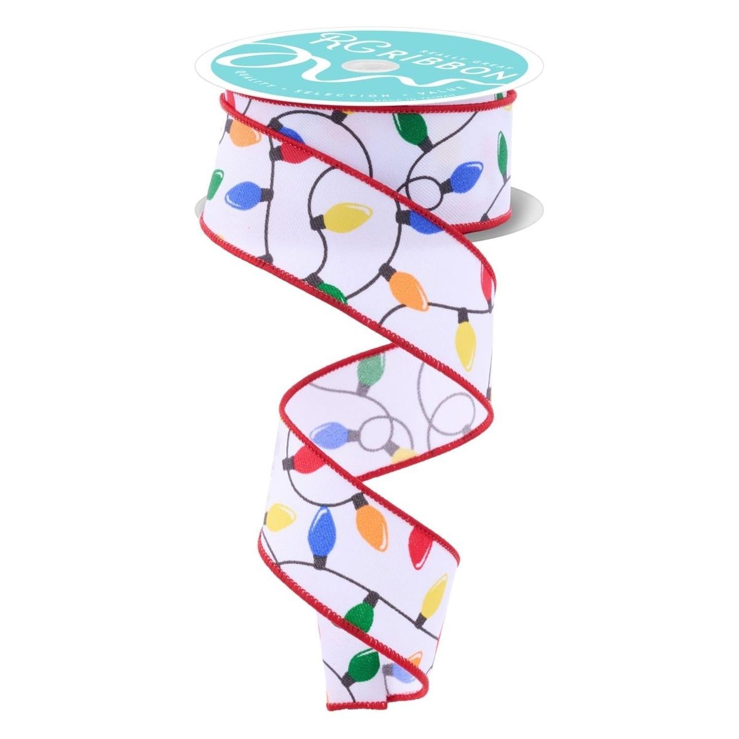 1.5" Christmas Lights Ribbon: Primary (10 Yards)