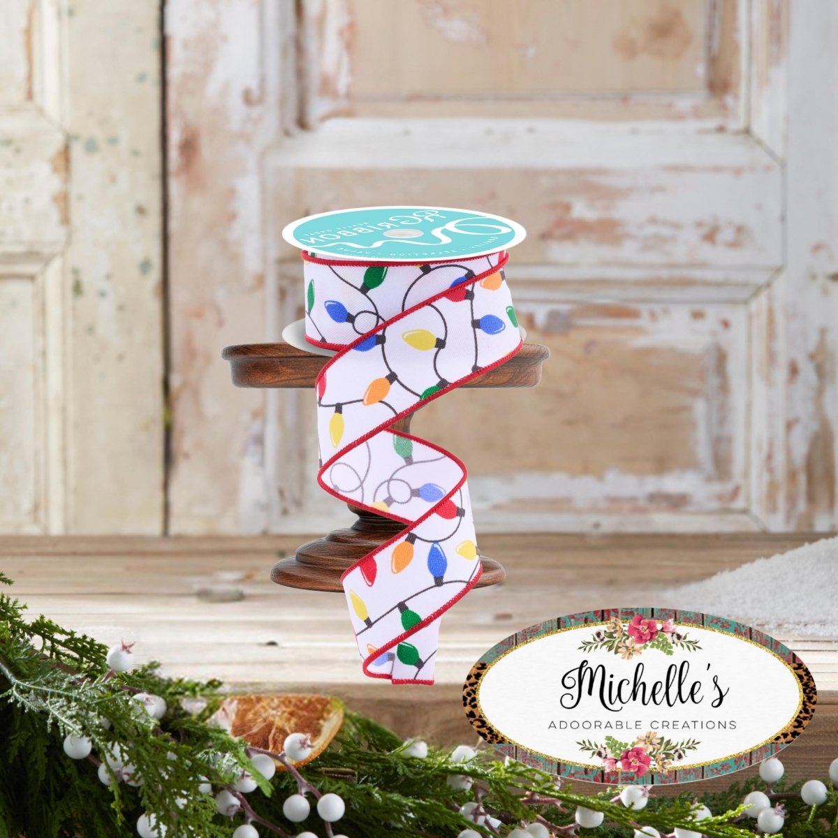 Shop For 1.5" Christmas Lights Ribbon: Primary (10 Yards)