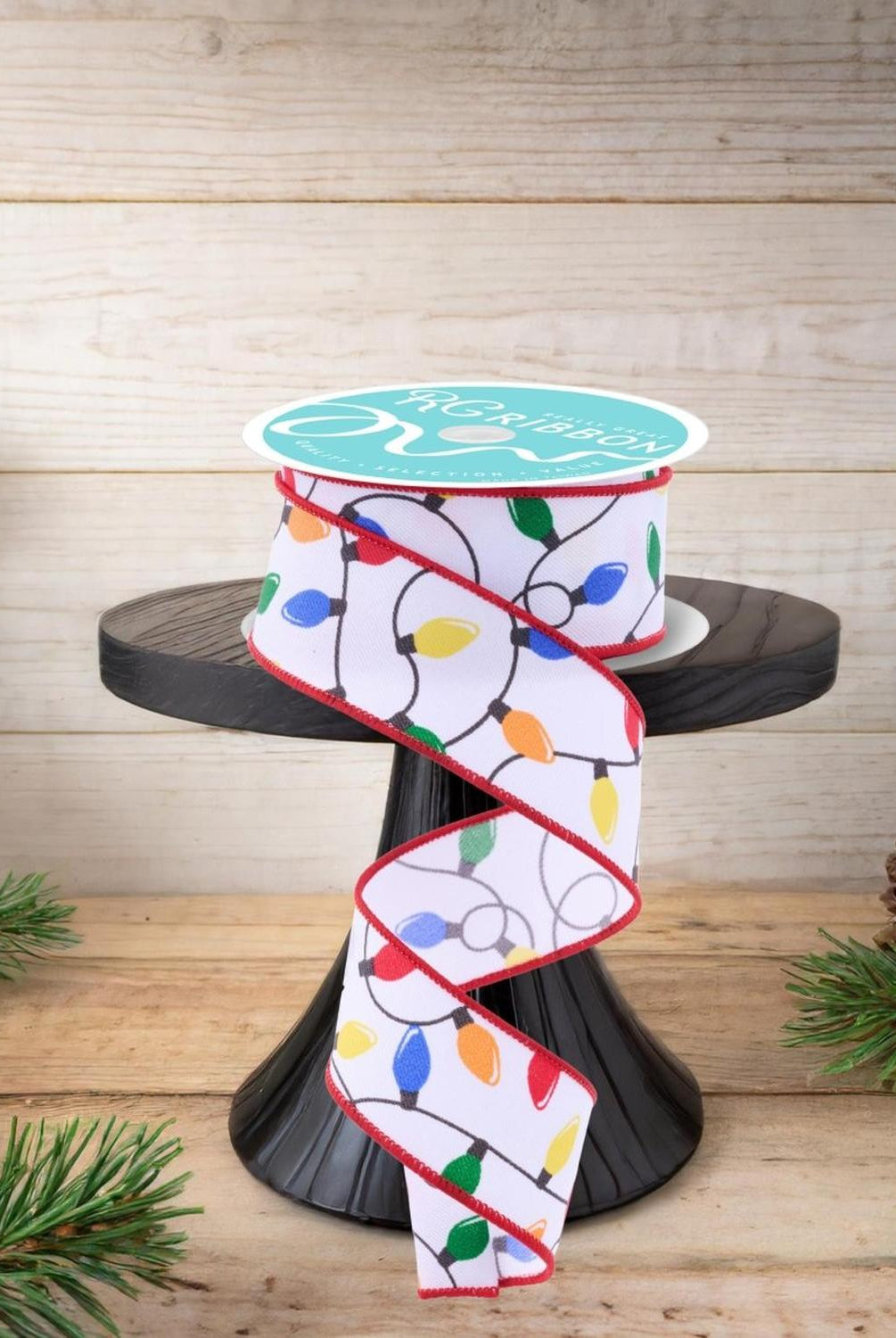 1.5" Christmas Lights Ribbon: Primary (10 Yards)