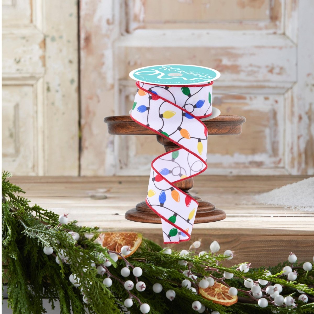Shop For 1.5" Christmas Lights Ribbon: Primary (10 Yards)