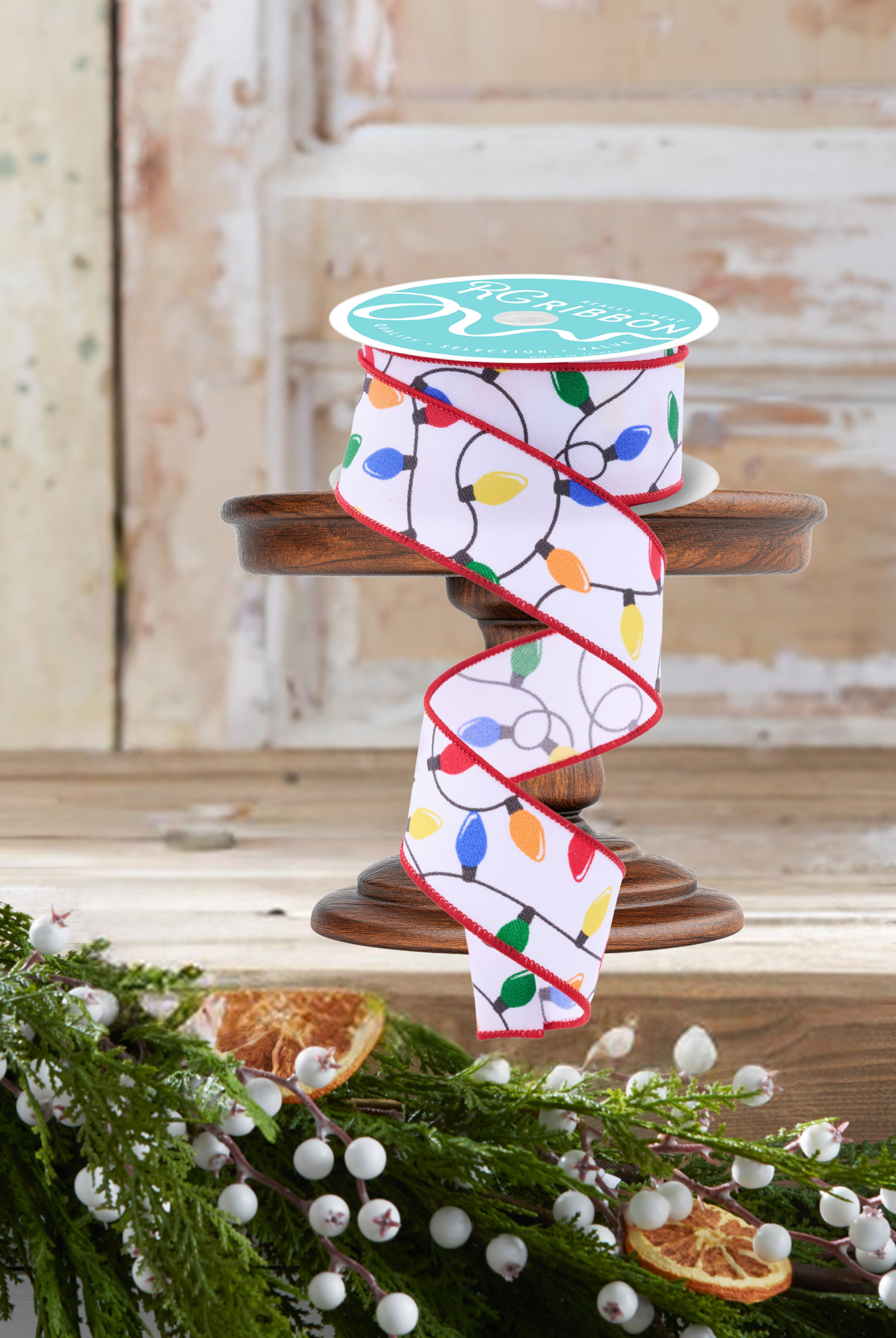 Shop For 1.5" Christmas Lights Ribbon: Primary (10 Yards)