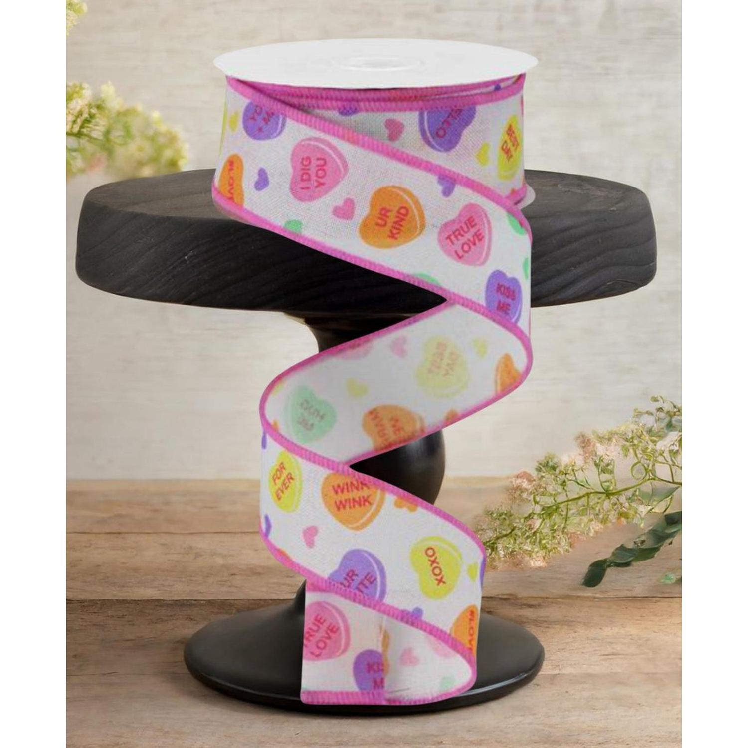 Shop For 1.5" Conversation Hearts Ribbon: Royal (10 Yards)