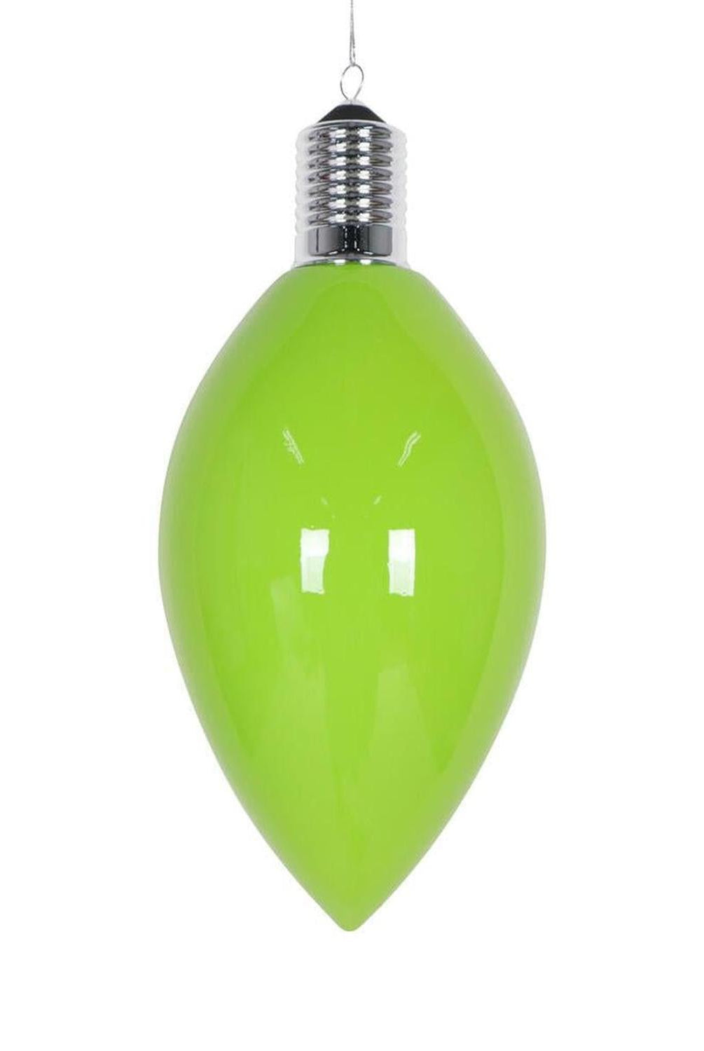 15" Enamel C9 Bulb Ornament: Lime Green
