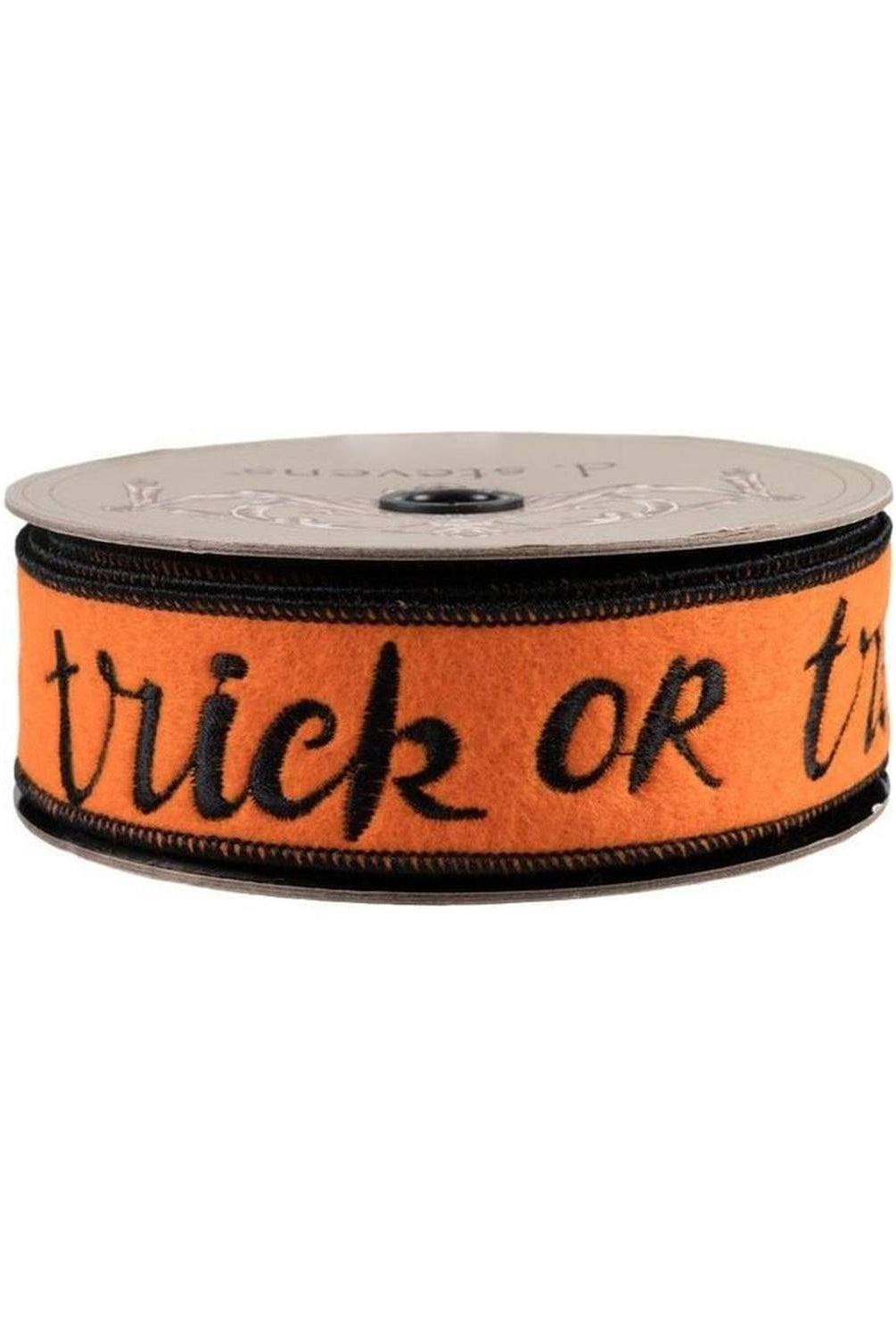 1.5" Felt Trick or Treat Ribbon: Orange (5 Yards)