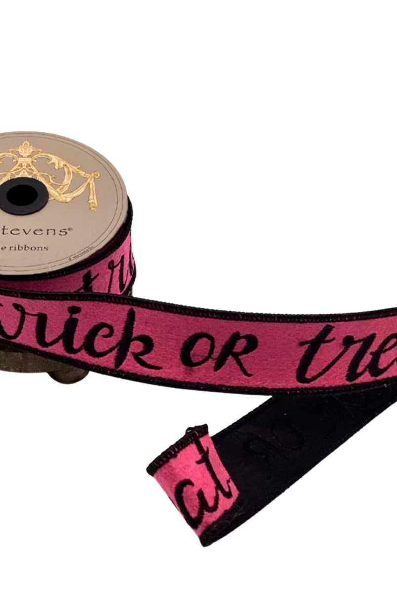 Shop For 1.5" Felt Trick or Treat Ribbon: Pink (5 Yards)