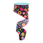 Shop For 1.5" Fiesta Florals Ribbon: Black (10 Yards)