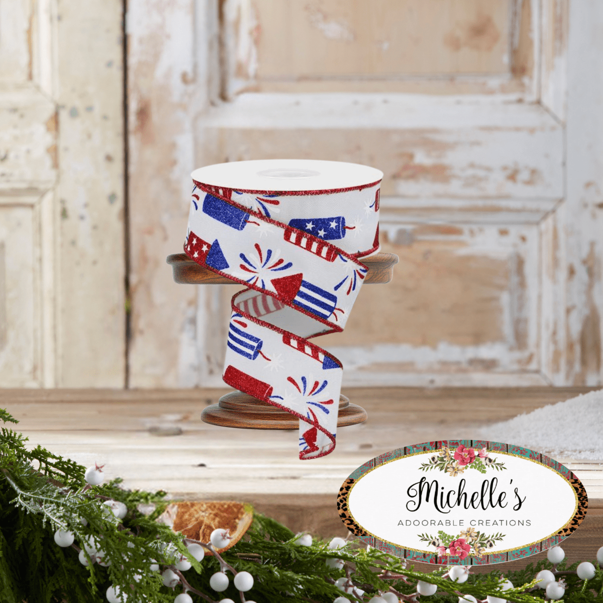 Shop For 1.5" Firecrackers Ribbon: White (10 Yards)