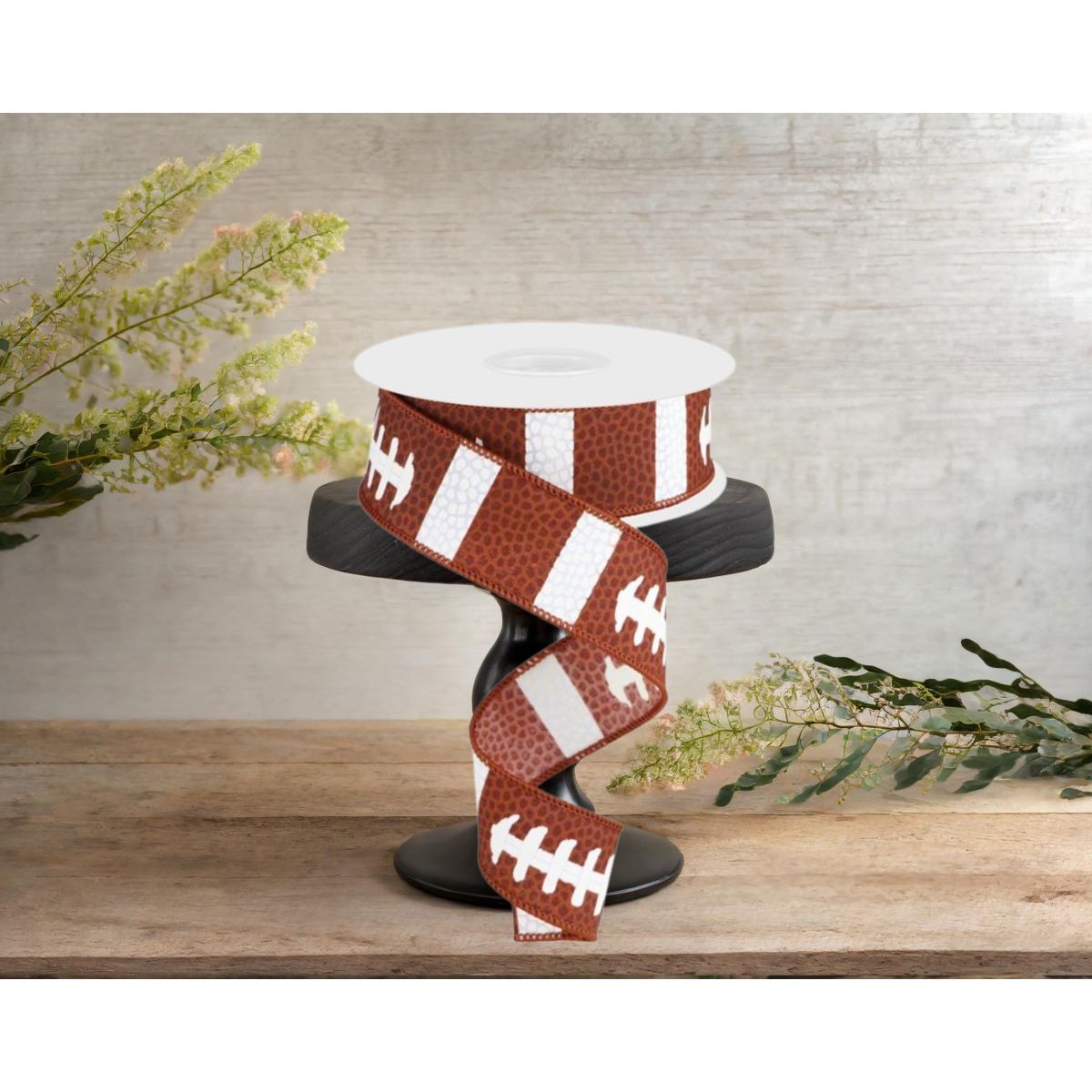 Shop For 1.5" Football Laces Ribbon (10 Yard) at Michelle's aDOORable Creations