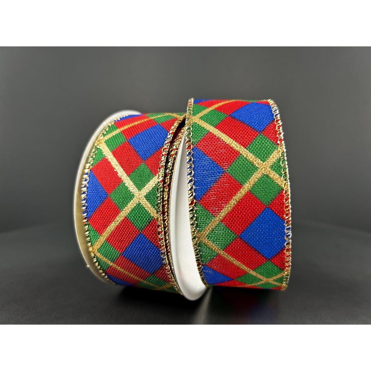 Shop For 1.5" Georgina Christmas Plaid Ribbon: Red, Blue and Green (10 Yards)